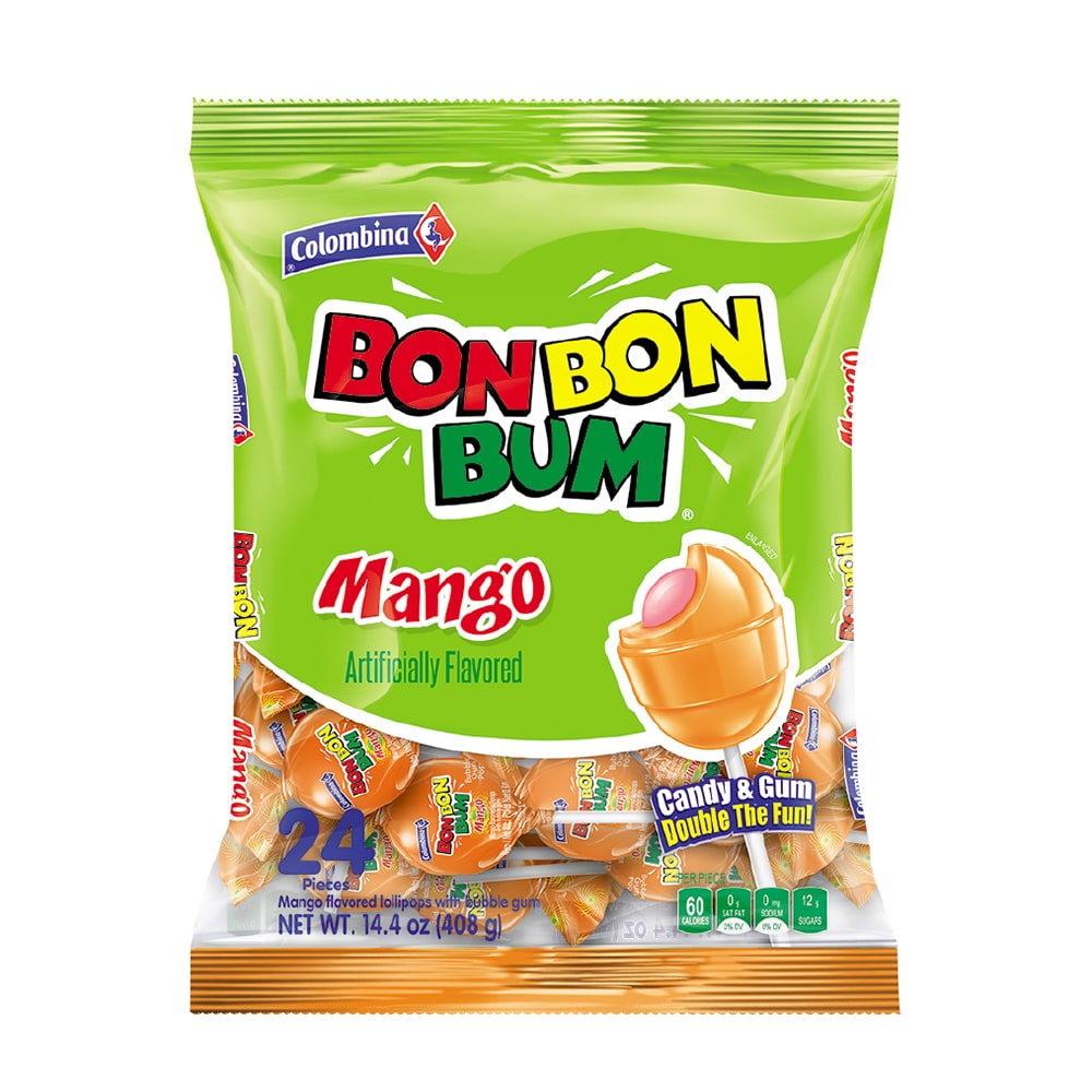 Bon Bon Bum - Paletas Sabor a Mango - Bolsa X 24 Unidades