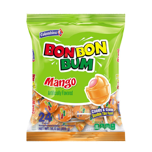 Bon Bon Bum - Paletas Sabor a Mango - Bolsa X 24 Unidades