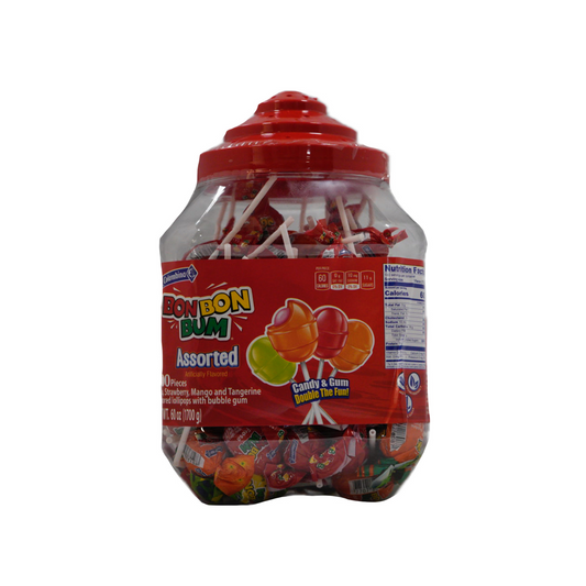 Bon Bon Bum - Paletas Sabores Surtidos - Tarro X 100 Unidades