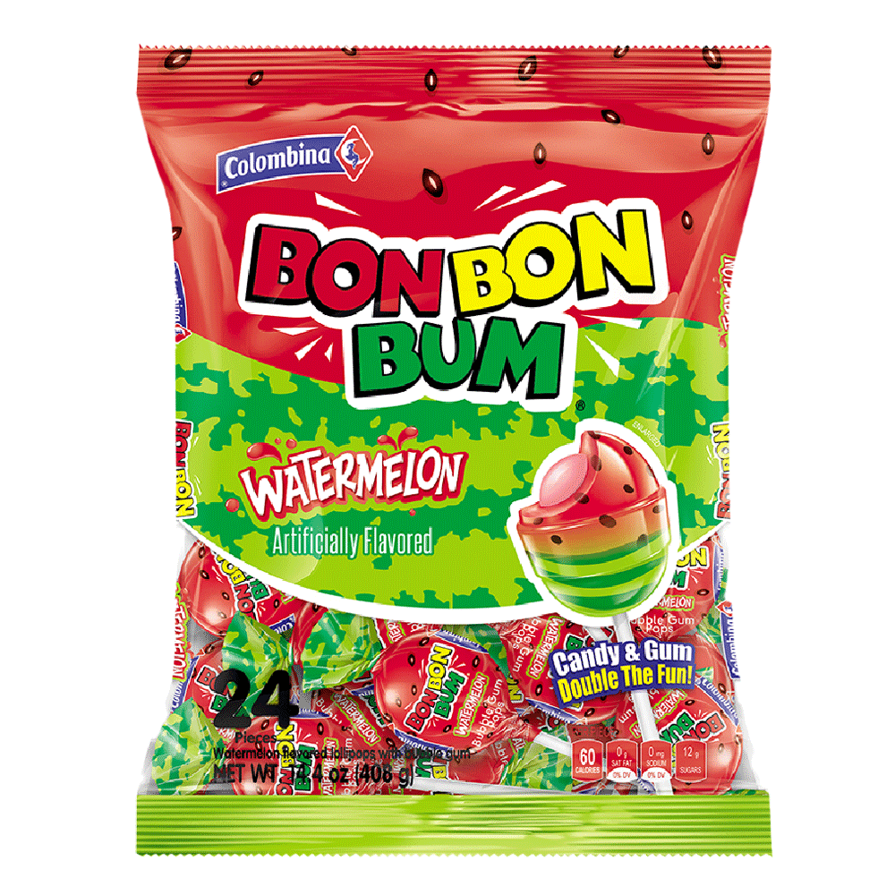 Bon Bon Bum - Sabor a Sandía - Bolsa X 24 Unidades