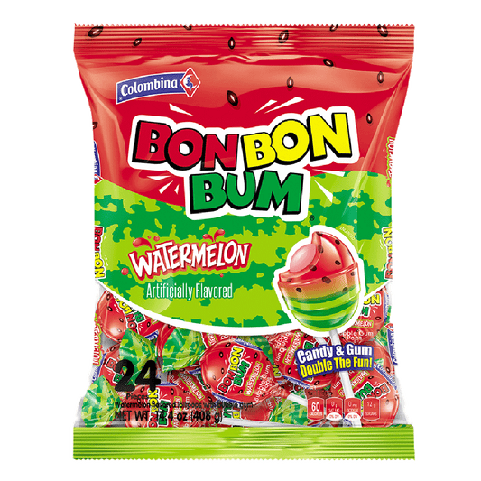 Bon Bon Bum - Watermelon Flavor - Bag x 24 Units