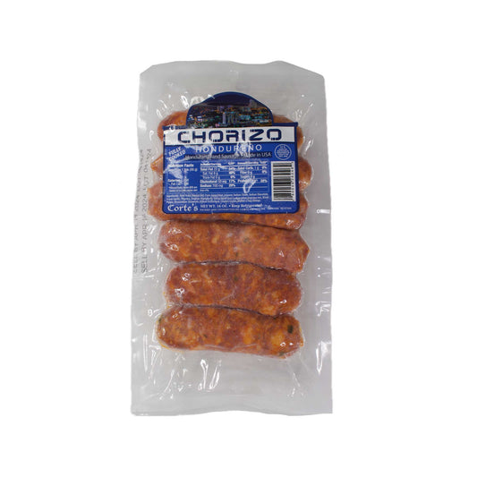 Corte's Chorizo Hondureño - Paquete X 14 OZ