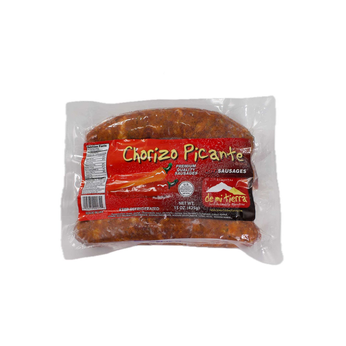 De Mi Tierra - Spicy Mexican Chorizo - Package X 16 OZ