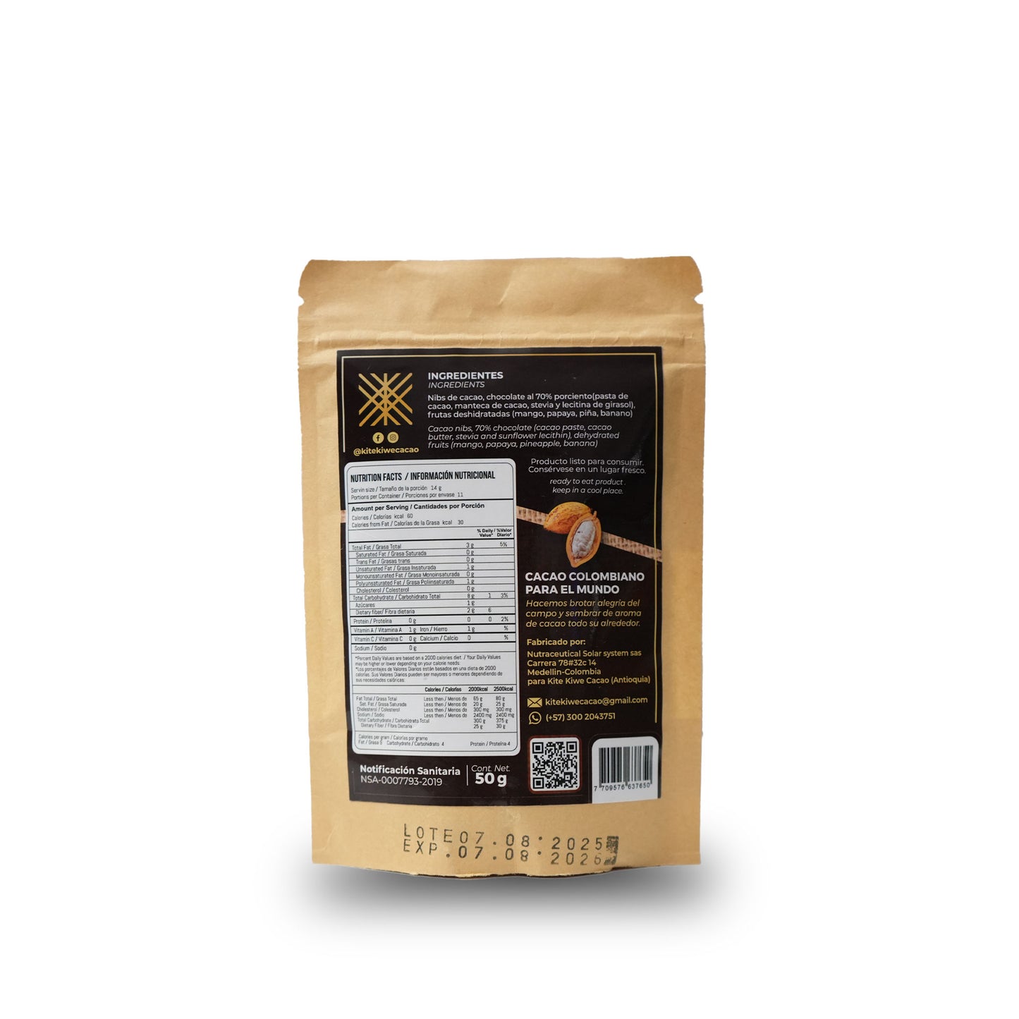 Cocoa mix with fruits