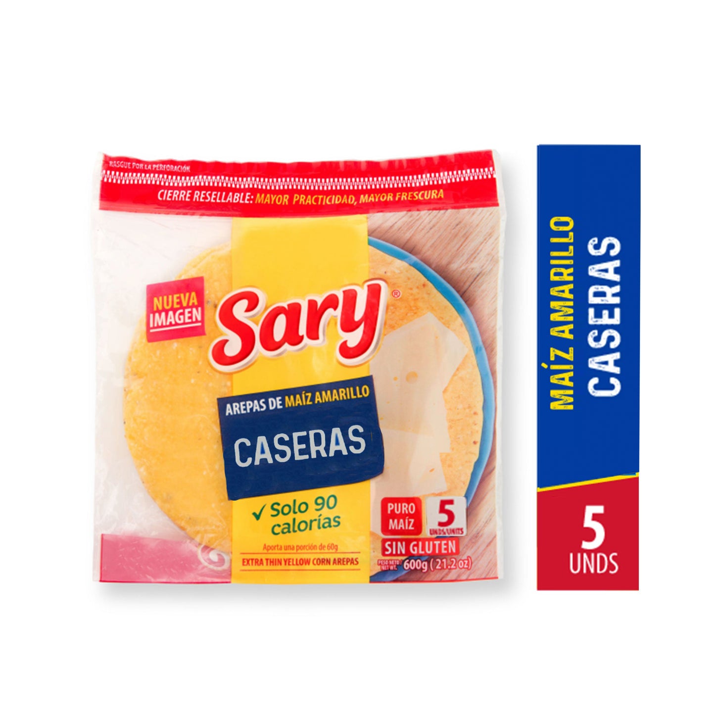 Sary - Yellow Corn Arepa X 5 Units