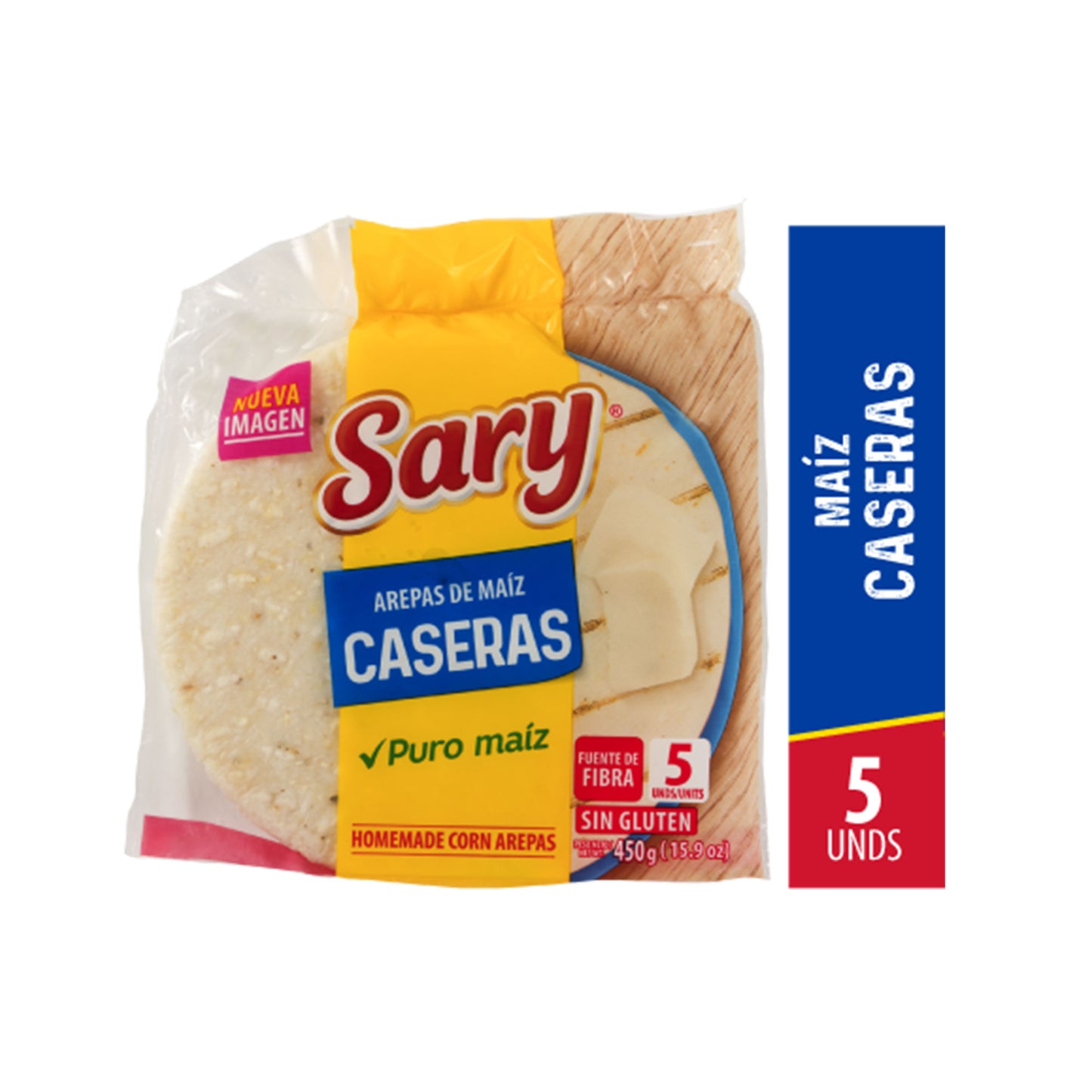 Sary - Arepa Maíz Blanco X 5 Unidades