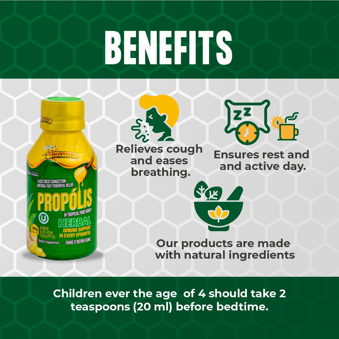 Biovital Propolis Pure Honey Tropical Herbal 180 G X 1 Unit