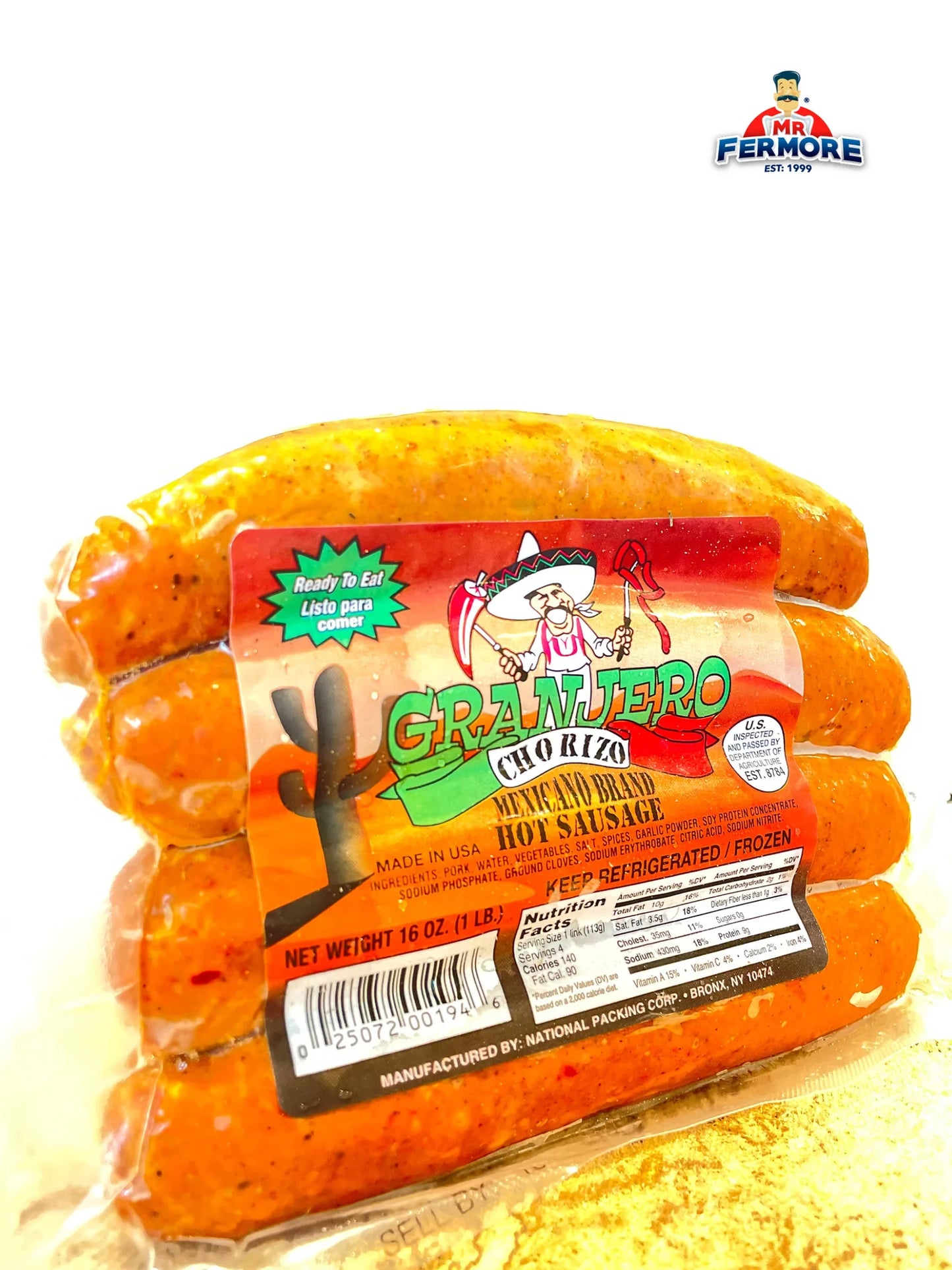 Granjero - Chorizo Mexicano - Paquete X 16 OZ