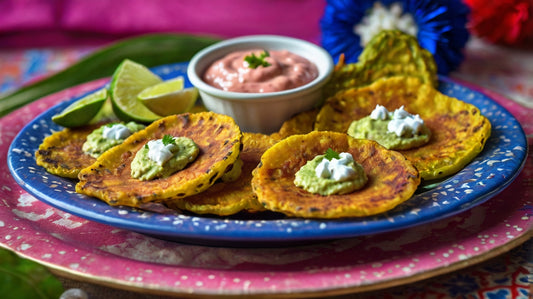 Tostones a la Parrilla con Salsa de Ajo y Cilantro