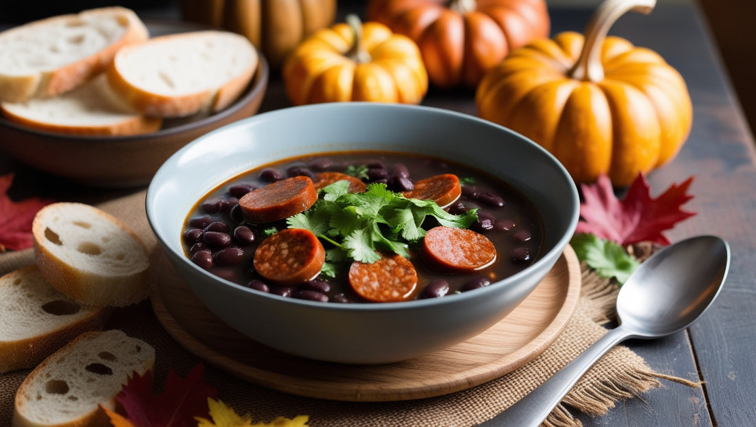 🍂 Sopa de Frijoles Camil con Chorizo Cortez Calabresa: ¡Sabores del Otoño! 🍂