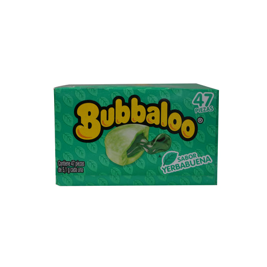 Bubbaloo - Goma de Mascar Yerbabuena - Caja X 47 Unidades