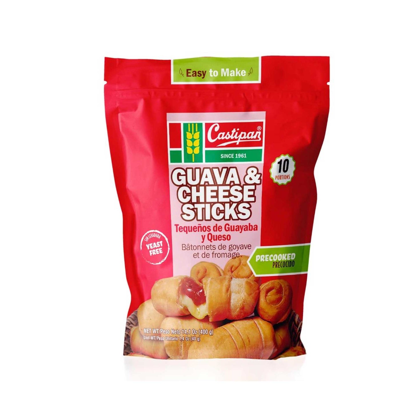 Castipan - Palitos de Queso con Guayaba - Bolsa X 10 Unidades