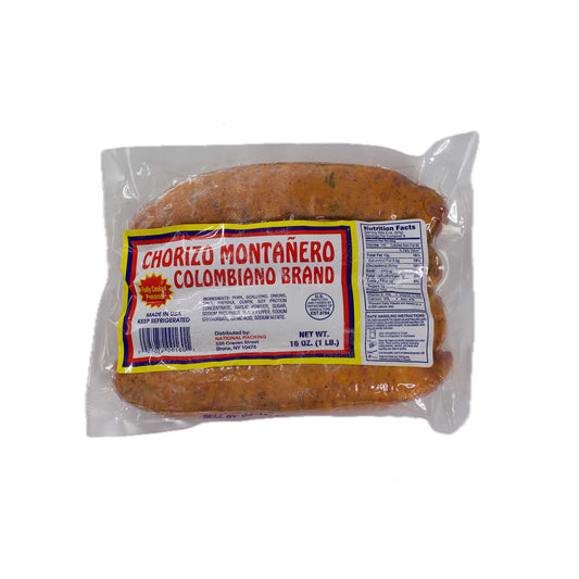 Colombian Chorizo Montañero - Package X 16 OZ 