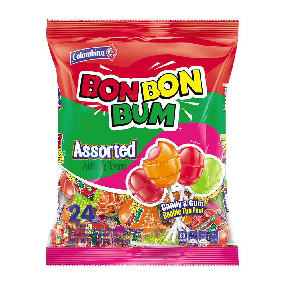 Bon Bon Bum Assorted Flavors - 15 unit - COLOMBINA