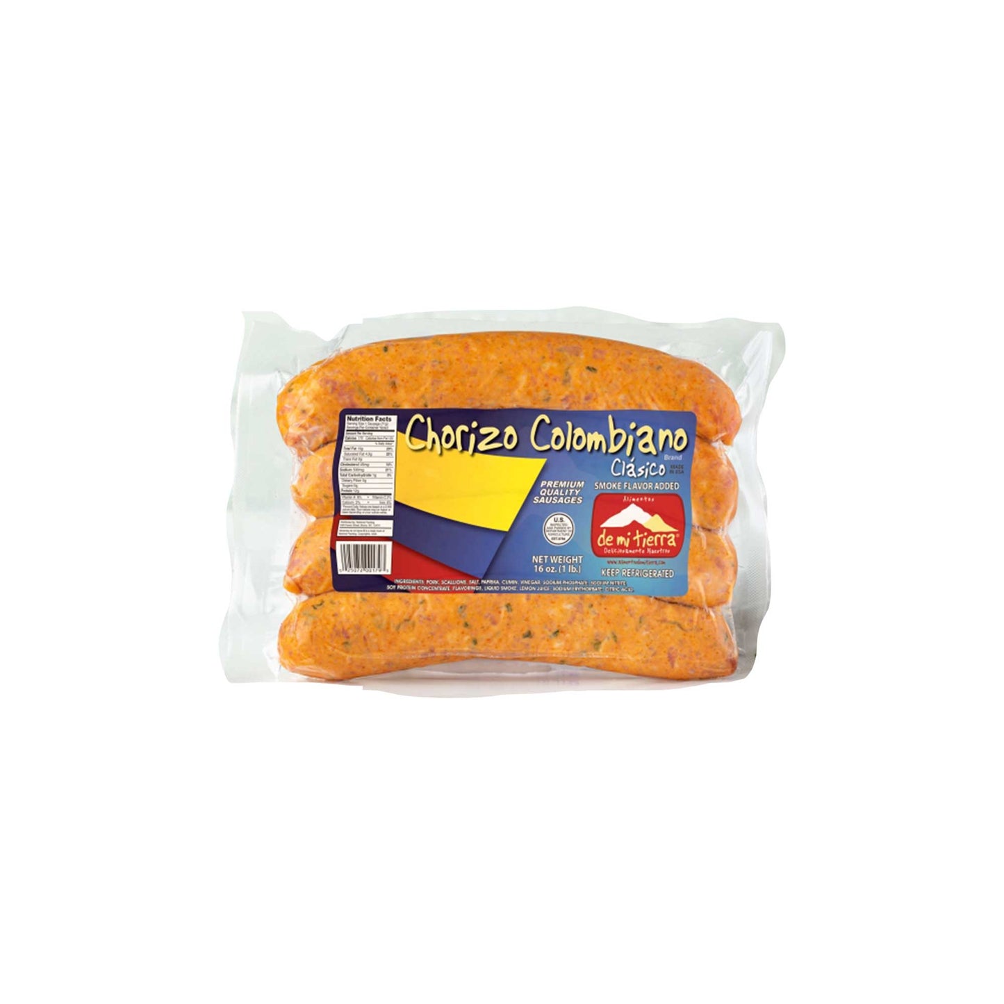 De Mi Tierra - Chorizo Colombiano - Paquete X 16 OZ
