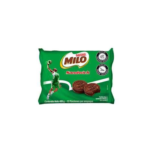 Nestle Milo galleta rellena de chocolate