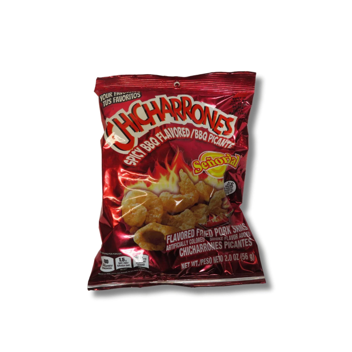 Señorial - Spicy Barbecue Chicharrones - Pack X 55 GR